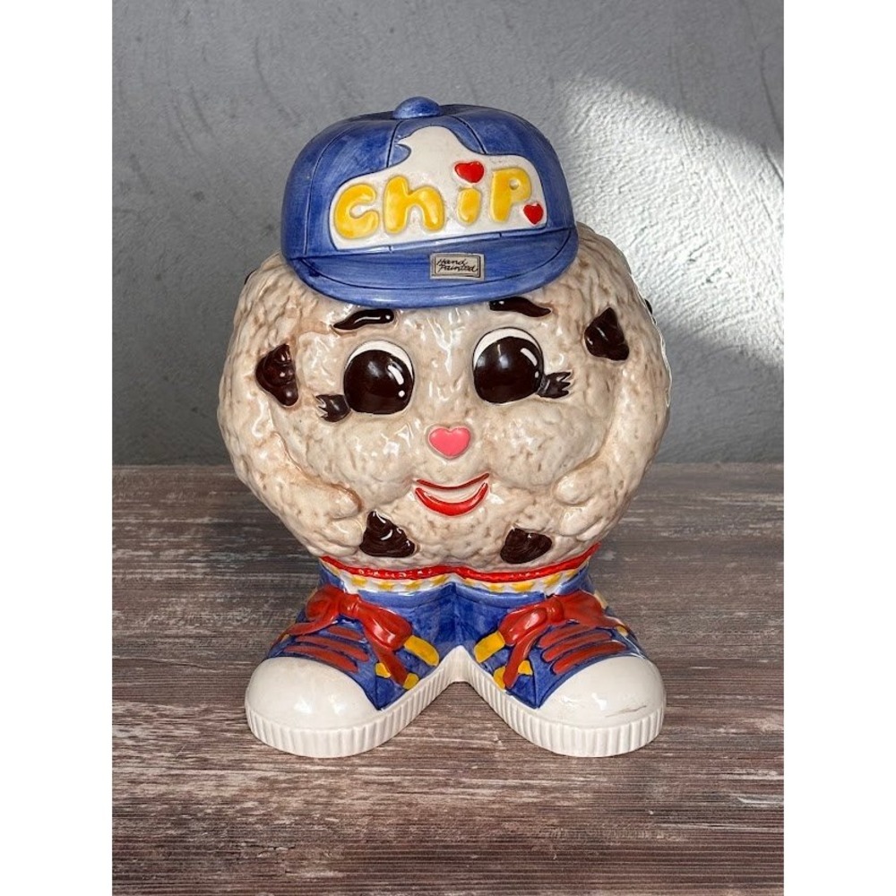 Christine Harris Amos 1991 Chip Cookie Character Ceramic Cookie Jar Hand Painted